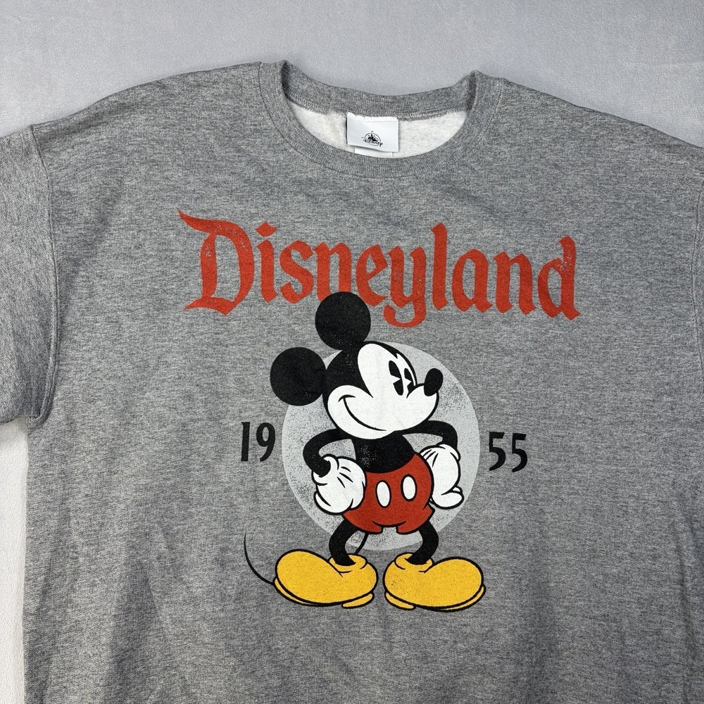 Disneyland Mickey Mouse Sweatshirt Size Medium Gray - Picture 2 of 8